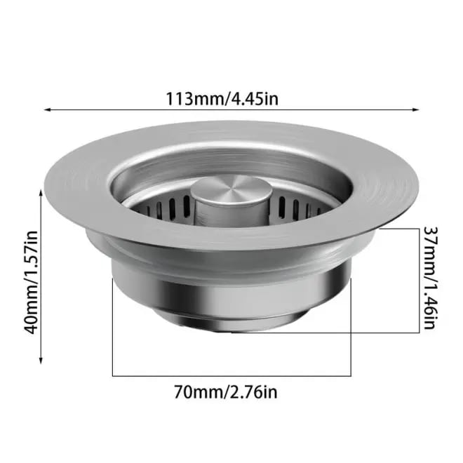🏆Flash Sale⚡ 30K+ SOLD!🔥- Upgraded 3 in 1 Kitchen Sink Drain Strainer