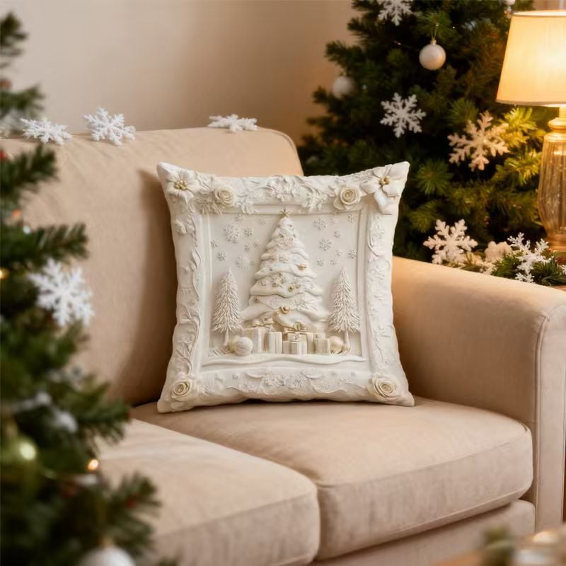 🏆 50K+ SOLD! 🎄 Luxury Christmas Style Pillow Cover – Machine Washable, Wrinkle-Resistant, Durable, Perfect for Living Room, Bedroom, Office & More 🛋️✨