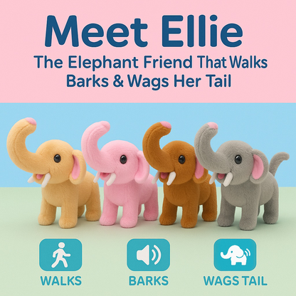 🐘Meet Ellie —🌴 The Elephant Friend That Walks, Bark& Wags Her Tail!