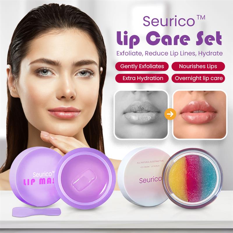 Seurico Lip Care Set - Exfoliate, Reduce Lip Lines, Hydrate