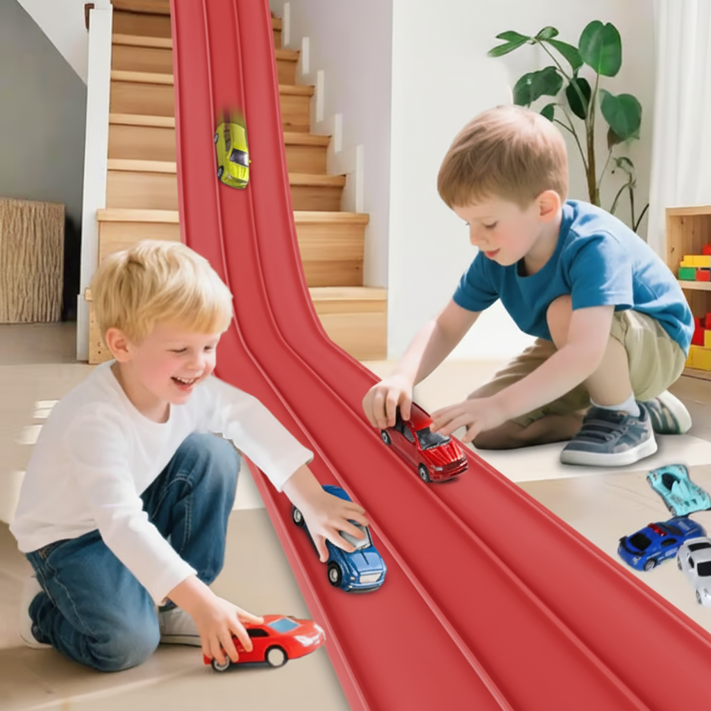 🎄🚗 Flexible Racing Track Set – DIY Racing Adventure Toy | The Best Christmas Gift for Kids 🎁
