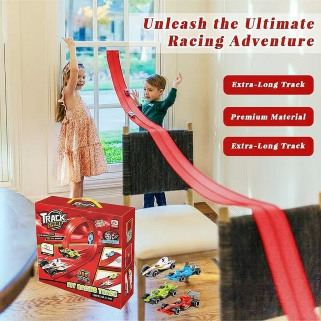 🎄🚗 Flexible Racing Track Set – DIY Racing Adventure Toy | The Best Christmas Gift for Kids 🎁
