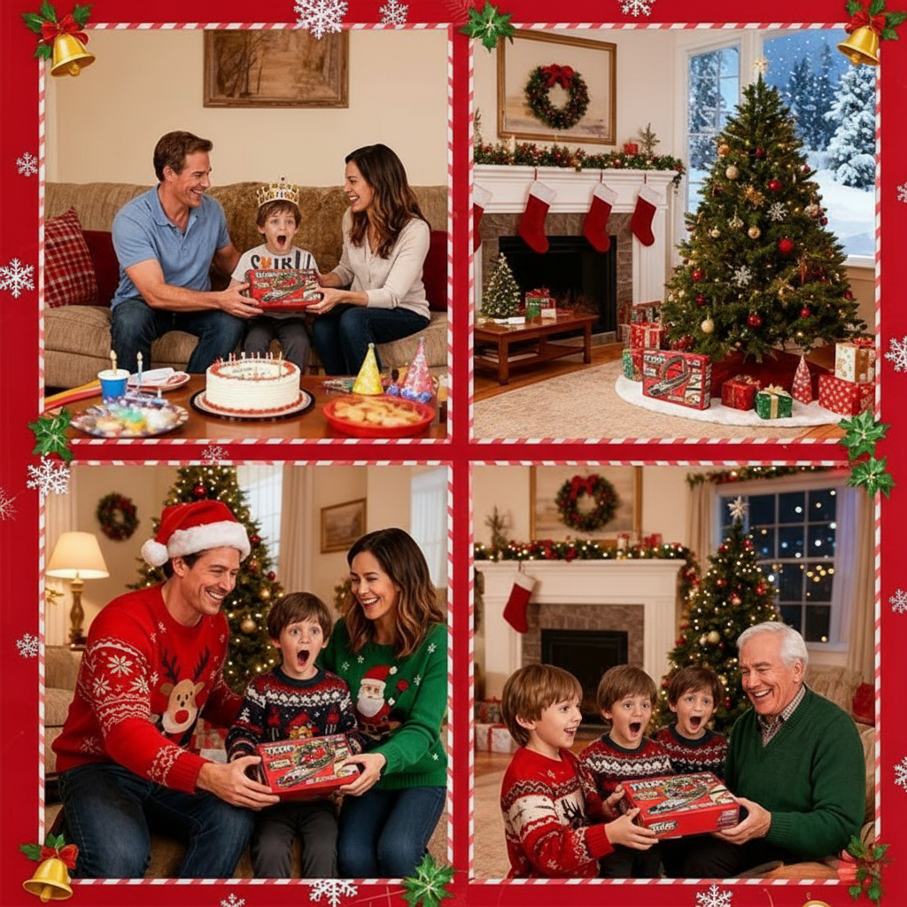 🎄🚗 Flexible Racing Track Set – DIY Racing Adventure Toy | The Best Christmas Gift for Kids 🎁