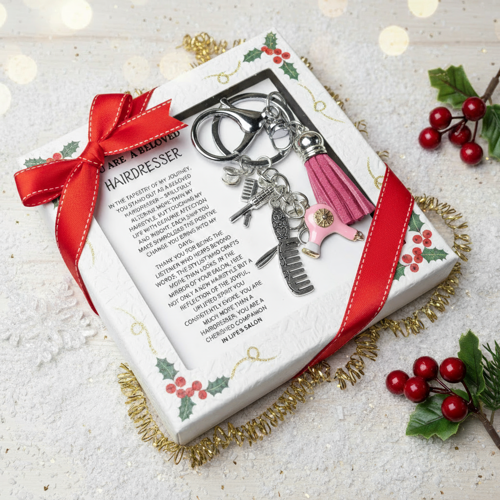 💕Hairstylist Gift Keychain - Christmas Special Gift 🎄