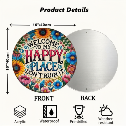🎄Holiday Pre-Sale Save 49%🔥Welcome to My Happy Place – Wall Sign