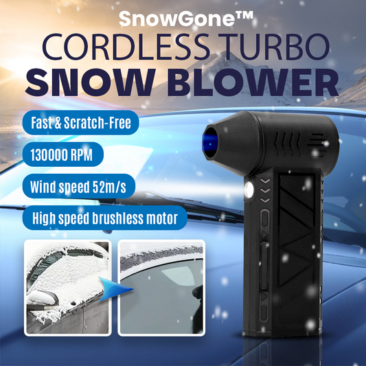 SnowGone™ Cordless Turbo Snow Blower--Fast & Scratch-Free,with LED