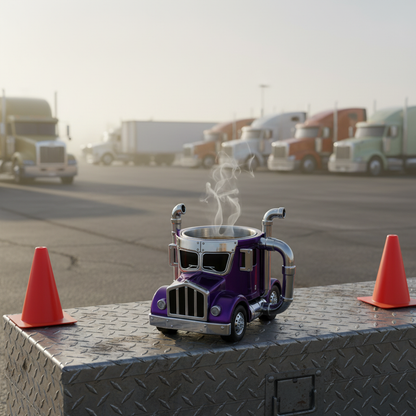 Durable Semi-Truck Shaped Coffee Mug – Handcrafted Resin Mug for Family & Friends