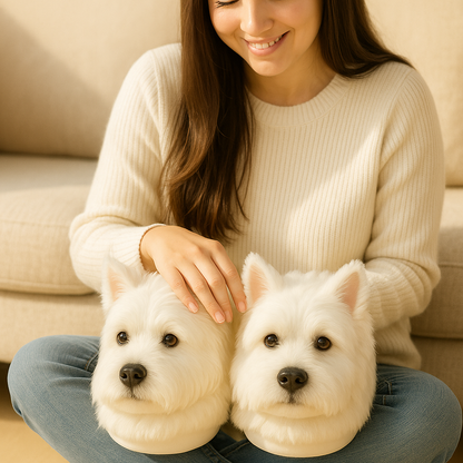 Super Realistic Dog Plush Slippers — Feel Like Walking with Your Dog Every Step