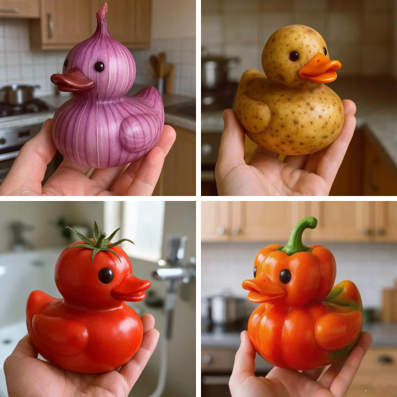 🦆 Whimsical Vegetable Duck Figurines 🥕 | Perfect Christmas Gift 🎁