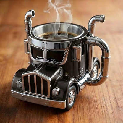 Durable Semi-Truck Shaped Coffee Mug – Handcrafted Resin Mug for Family & Friends