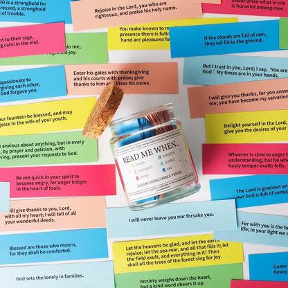 Handmade 90 Day Bible Verses Jar (Comes With Christian Gift Box)