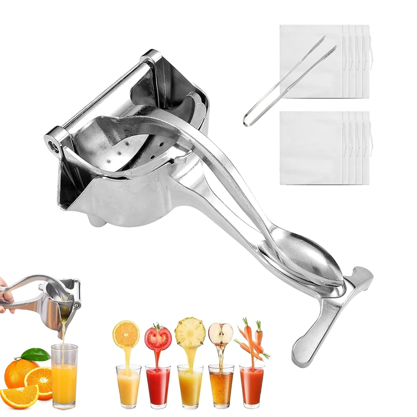 Hand Juicer Squeezer- Aluminum Manual Press Juicer🍹