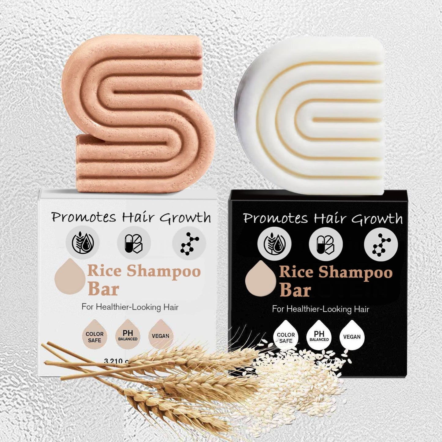 🌾Rice Shampoo and Conditioner Bars - Promotes Hair Growth