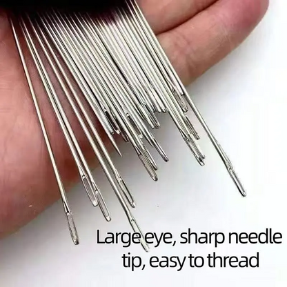 🎄Christmas-Sale 49%Off🧵✂️34PCS Big Eye Steel Needles Set
