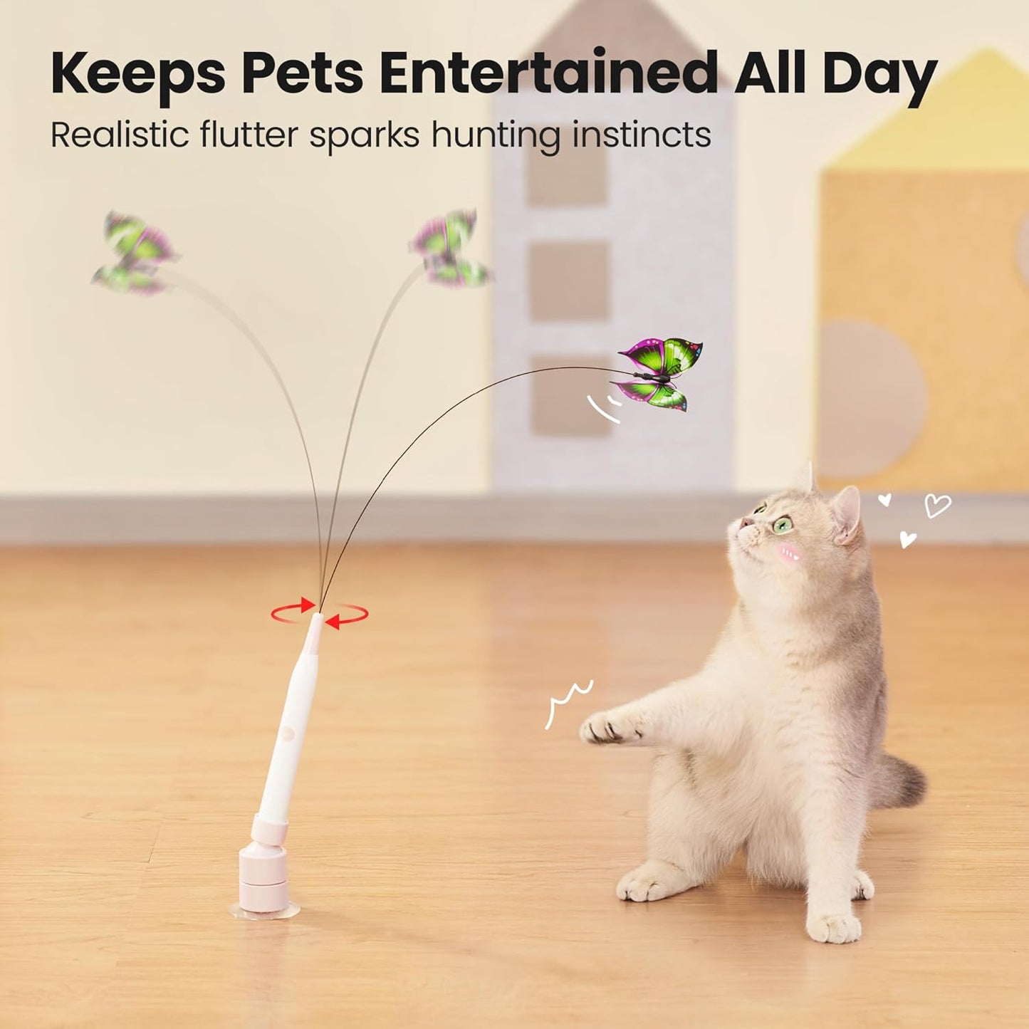 Interactive Butterfly Cat Teaser