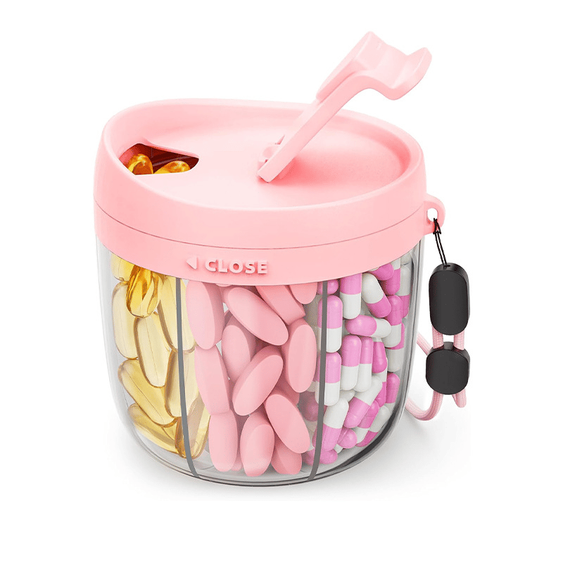 🎁Last Day Promotion🔥Pill Dispenser Bottle with 6 Compartments | Never Miss a Dose Again! 💊⏰