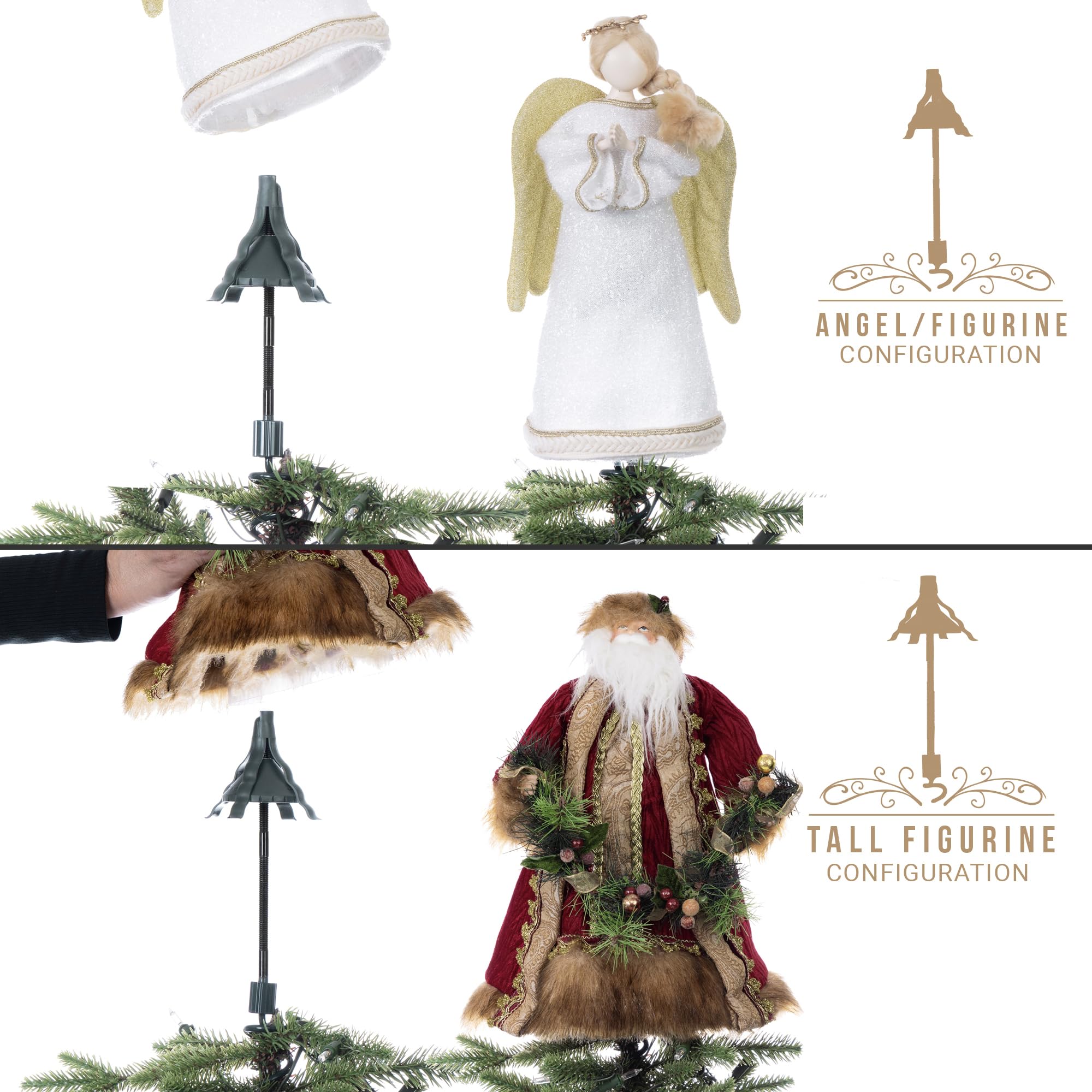 Christmas Tree Topper Holder - Twist-On Stabilizer🎄