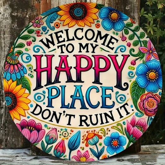 🎄Holiday Pre-Sale Save 49%🔥Welcome to My Happy Place – Wall Sign