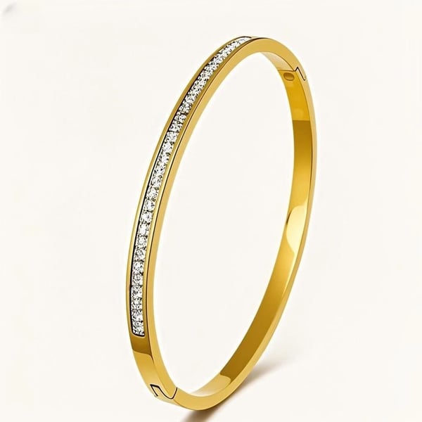 4-Piece Elegant Stainless Steel Bracelet Set, Fashionable Classic Design