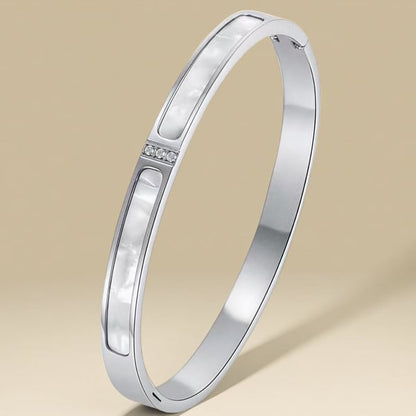 4-Piece Elegant Stainless Steel Bracelet Set, Fashionable Classic Design