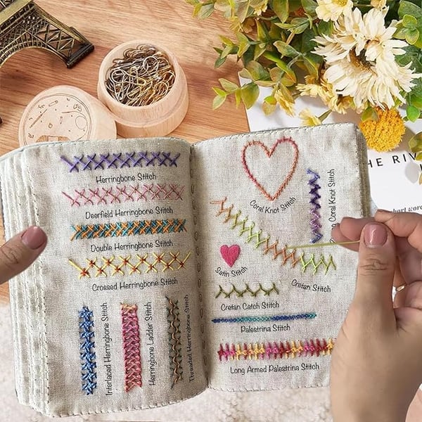 🌈Beginner-Friendly💕 Embroidery Stitch Book