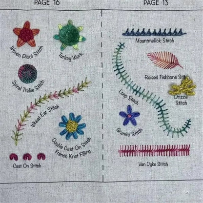 🌈Beginner-Friendly💕 Embroidery Stitch Book
