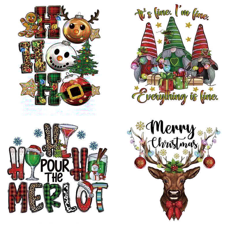 🎄 15PCS Christmas Mystery DTF Transfer Bundle 🎅🔥for T-Shirts, Totes & DIY Gifts