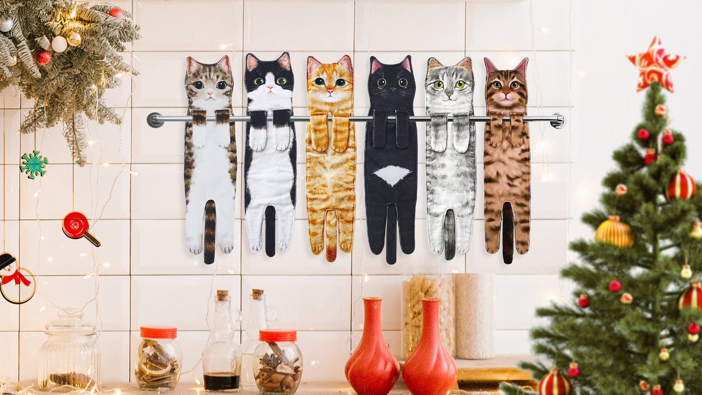 🎁 Early Christmas Sale 🎅 Funny Cat Hand Towels