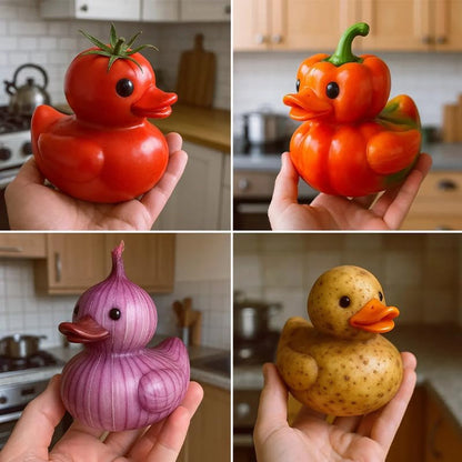 🦆 Whimsical Vegetable Duck Figurines 🥕 | Perfect Christmas Gift 🎁