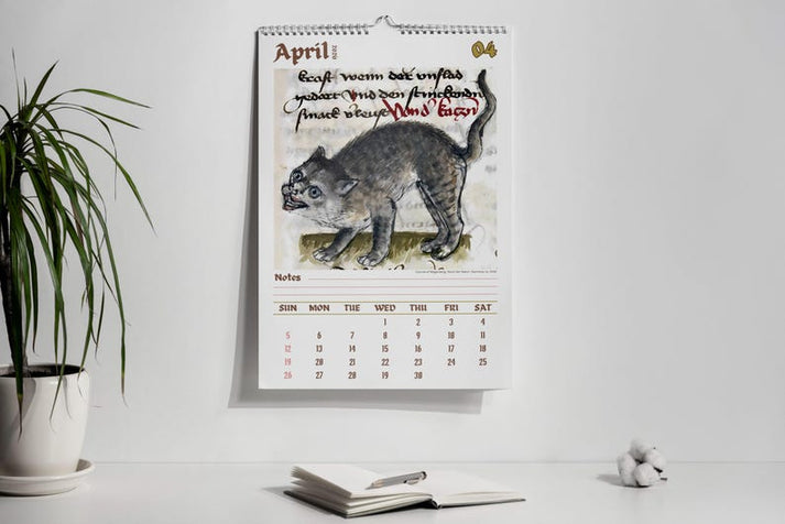 2026 Weird cats in renaissance Calendar ＆ Funny Cat Calendar