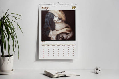 2026 Weird cats in renaissance Calendar ＆ Funny Cat Calendar