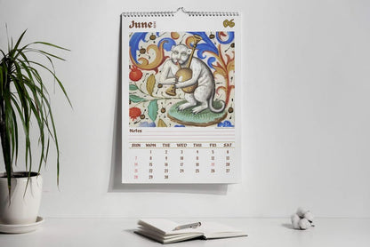 2026 Weird cats in renaissance Calendar ＆ Funny Cat Calendar
