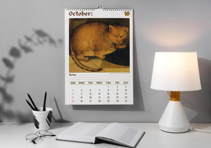 2026 Weird cats in renaissance Calendar ＆ Funny Cat Calendar