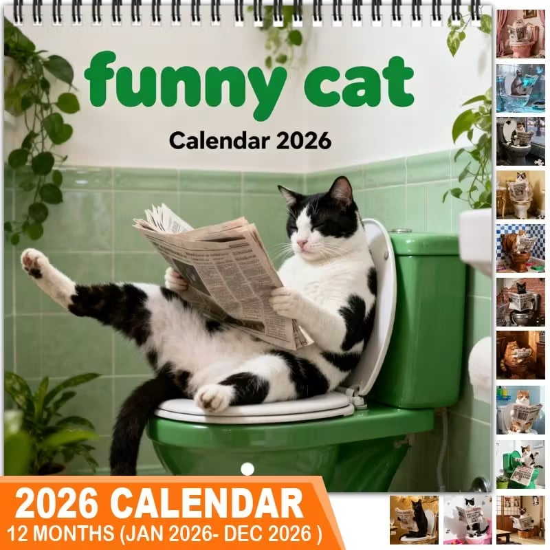 2026 Weird cats in renaissance Calendar ＆ Funny Cat Calendar