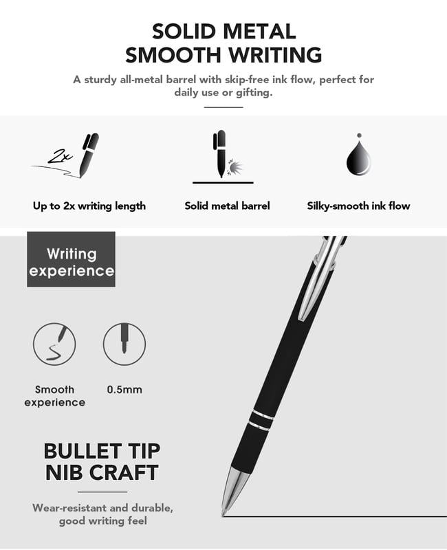 💝Funny Stress-Relief Daily Quotes Metal Ballpoint Pen Set (7 Pcs) | 🎁Office Christmas Gift Exchange