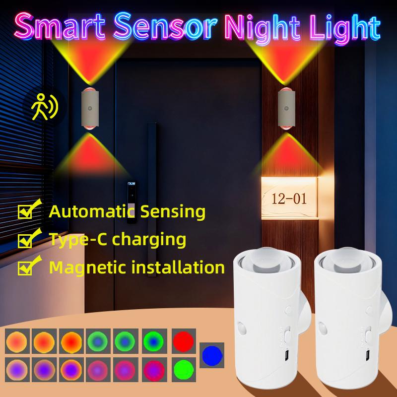 Smart Rechargeable LED Night Light with Motion Sensor 🌈✨