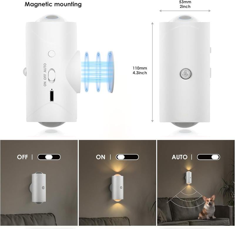 Smart Rechargeable LED Night Light with Motion Sensor 🌈✨