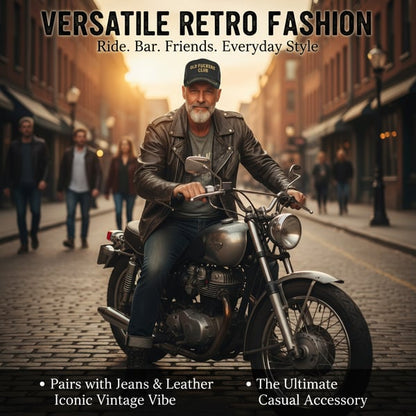 🧢 Vintage “Old Club” Lifetime Member Distressed Cap– Washed Cotton Retro Hat with Attitude