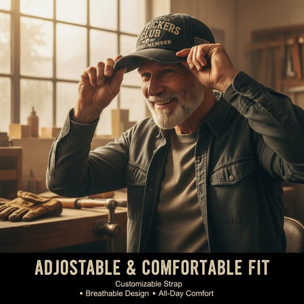 🧢 Vintage “Old Club” Lifetime Member Distressed Cap– Washed Cotton Retro Hat with Attitude