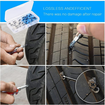 🔥Tire Repair Rubber Nail🚚Free Screwdriver Included