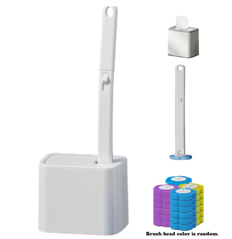 🔥New Year Sale – Easy Clean & Convenient Disposable Toilet Brush Set with 24 Brushs Heads