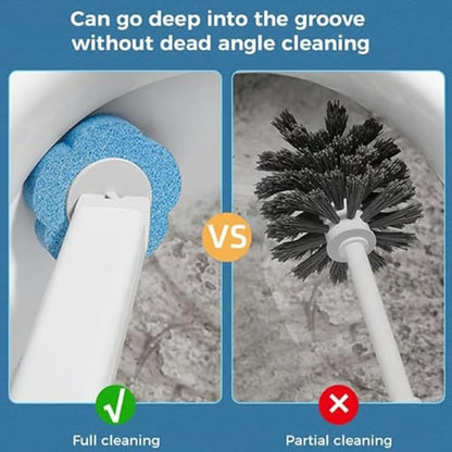 🔥New Year Sale – Easy Clean & Convenient Disposable Toilet Brush Set with 24 Brushs Heads