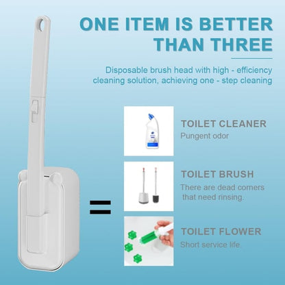 🔥New Year Sale – Easy Clean & Convenient Disposable Toilet Brush Set with 24 Brushs Heads