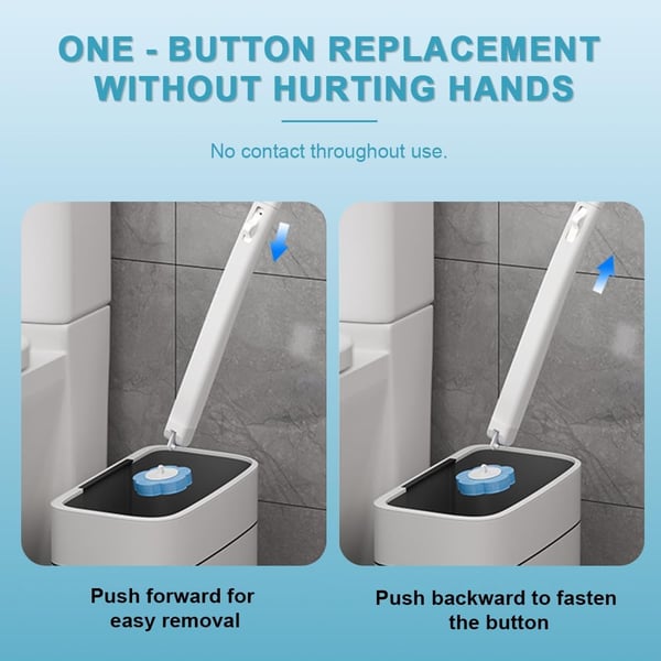 🔥New Year Sale – Easy Clean & Convenient Disposable Toilet Brush Set with 24 Brushs Heads