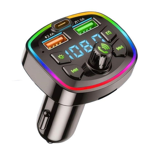 Car Bluetooth MP3 Player – Wireless FM Transmitter & Fast Charging Adapter