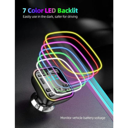 Car Bluetooth MP3 Player – Wireless FM Transmitter & Fast Charging Adapter