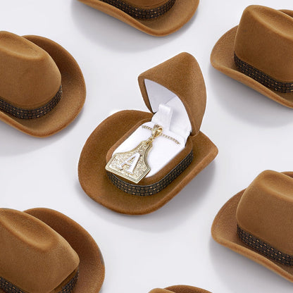 Custom Letter Pendant Cow Tag Initial Necklace 🤠