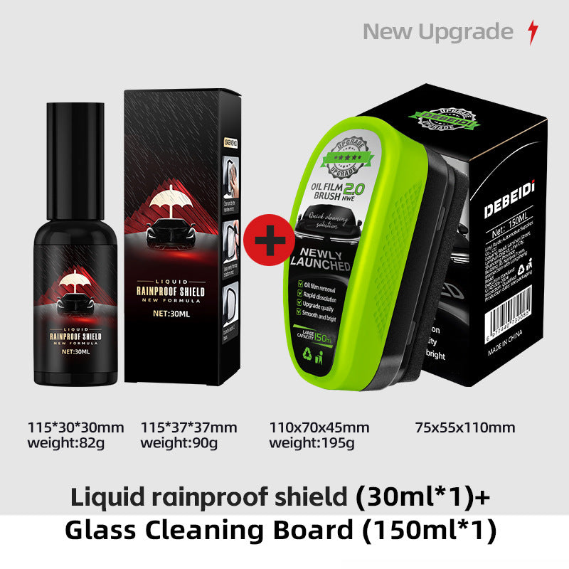 Glass Cleaning Board ＆ Liquid rainproof shield