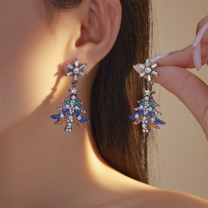 🎄 Christmas Sparkle Earrings — Light Up Your Holiday Style