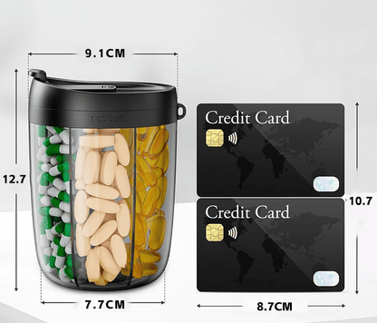 🎁Last Day Promotion🔥Pill Dispenser Bottle with 6 Compartments | Never Miss a Dose Again! 💊⏰